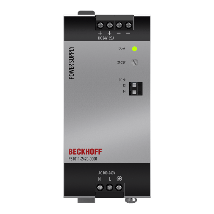 PS1011-2420-0000 | Güç kaynağı PS1000; çıkış: 24 V DC, 20 A; giriş: AC 100…240 V, 1 faz