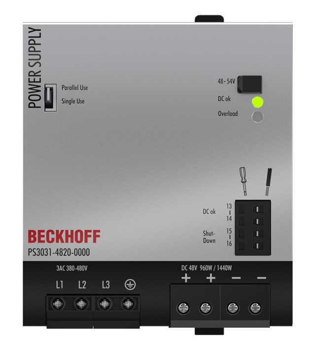 PS3031-4820-0000 | Güç kaynağı PS3000; çıkış: 48 V DC, 20 A; giriş: 3 AC 380…480 V, 3 fazlı