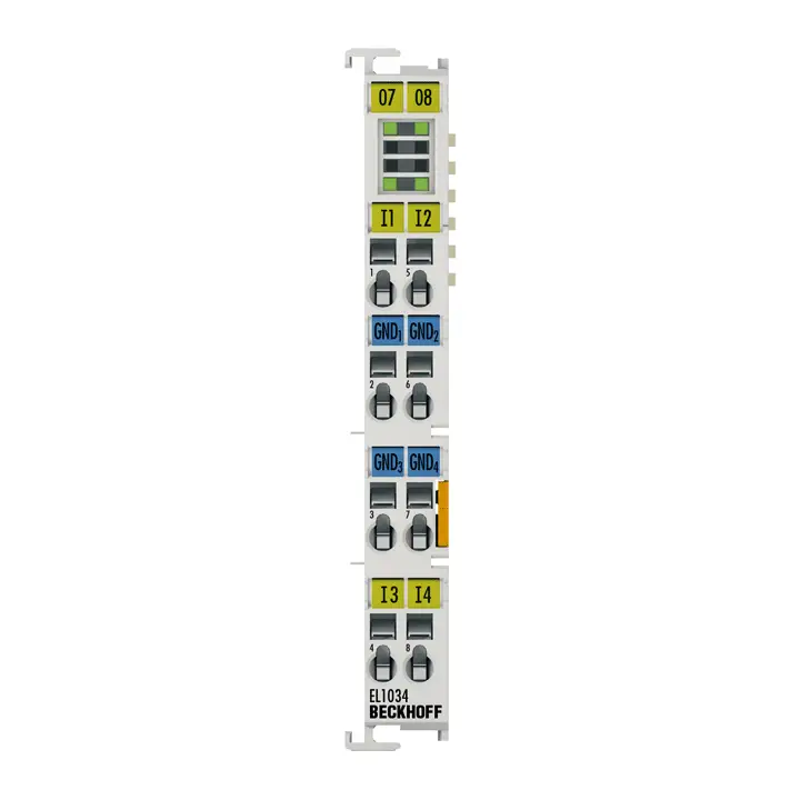 EL1034 | EtherCAT Terminali, 4 kanallı dijital giriş, 24 V DC, 10 µs, potansiyelsiz