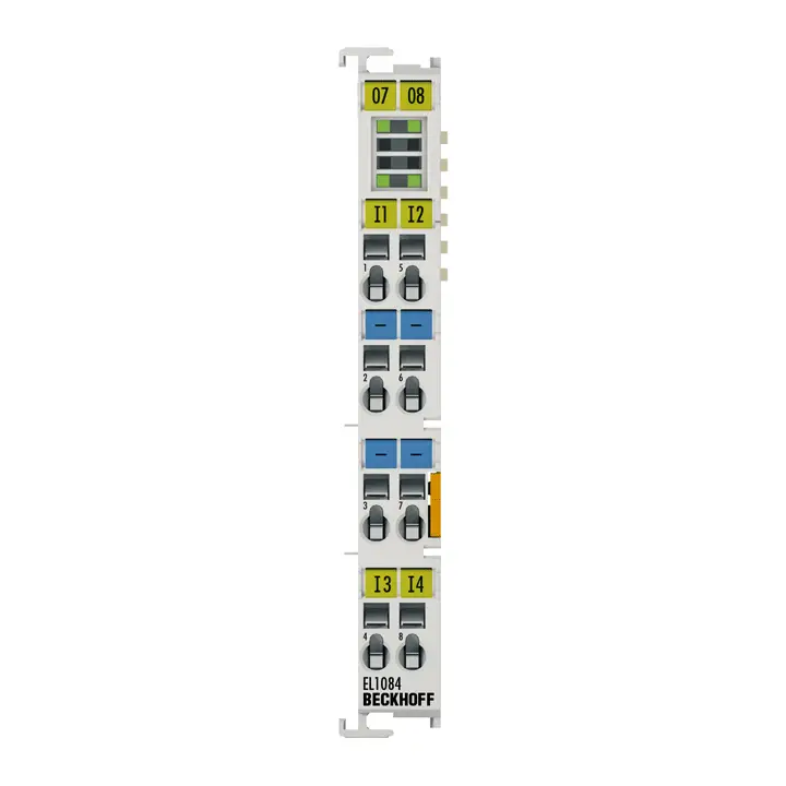 EL1084 | EtherCAT Terminali, 4 kanallı dijital giriş, 24 V DC, 3 ms, toprak anahtarlama