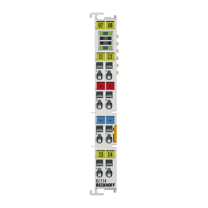 EL1114 | EtherCAT Terminali, 4 kanallı dijital giriş, 24 V DC, 10 µs, 2-/3 telli bağlantı