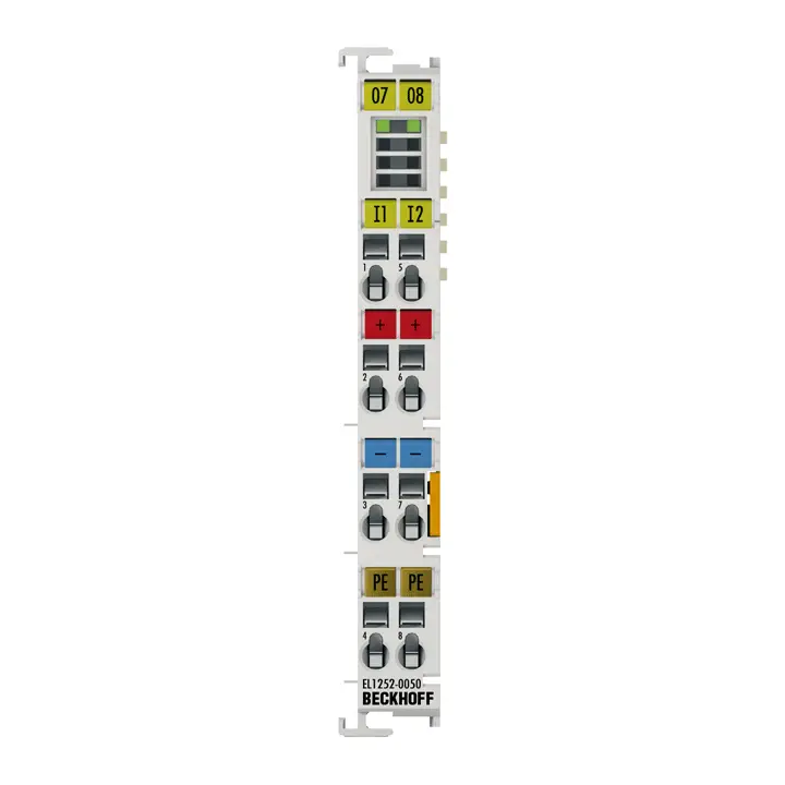 EL1252-0050 | EtherCAT Terminali, 2 kanallı dijital giriş, 5 V DC, 1 µs, zaman damgası