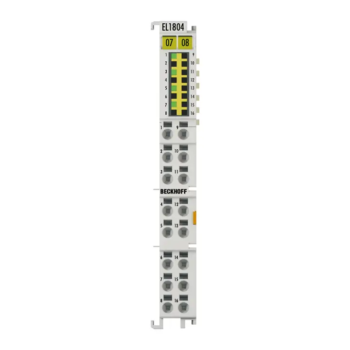EL1804 | EtherCAT Terminali, 4 kanallı dijital giriş, 24 V DC, 3 ms, 3 telli bağlantı