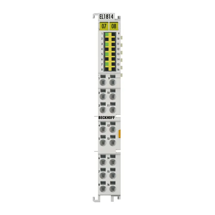 EL1814 | EtherCAT Terminali, 4 kanallı dijital giriş, 24 V DC, 10 µs, 3 telli bağlantı