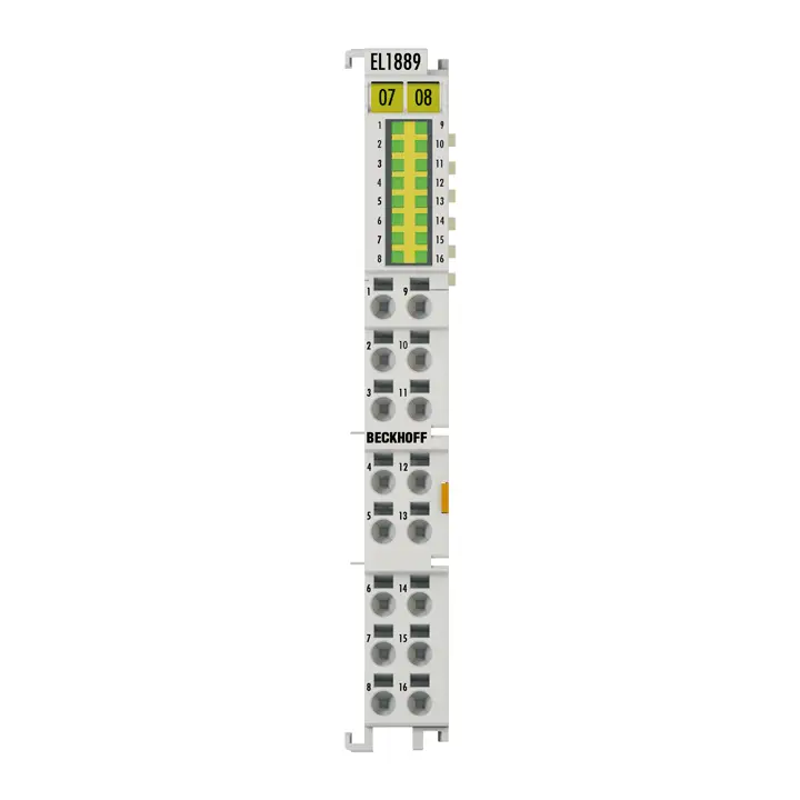 EL1889 | EtherCAT Terminali, 16 kanallı dijital giriş, 24 V DC, 3 ms, toprak anahtarlama